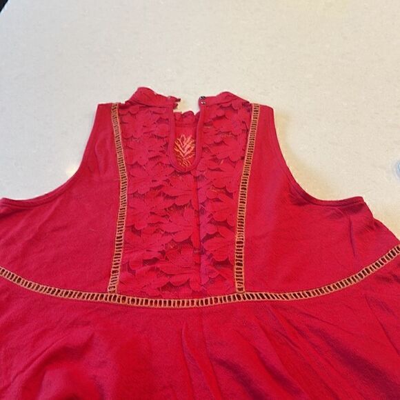 Free people women’s tank top red orange pineapples size XS-S See measurements. - Picture 4 of 7
